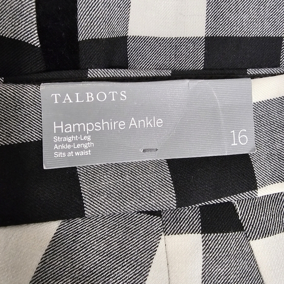Talbots Plus Size Exclusive Hampshire Ankle Pants - Buffalo Check women's 16 new - Picture 5 of 9